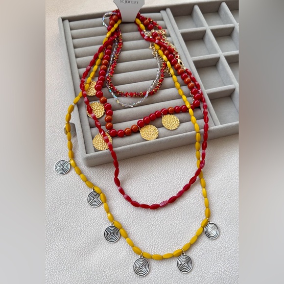 LAST 1 🔥 ZARA STYLE BEADED NECKLACE PACK NEW SEASON - Picture 2 of 4